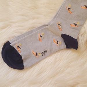 Jcrew Blue Surf Guy Dress Socks